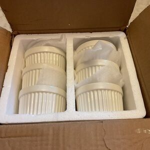 Malacasa Porcelain set of 6 Classic White Ribbed Ramekin Baking Dish Oven Safe